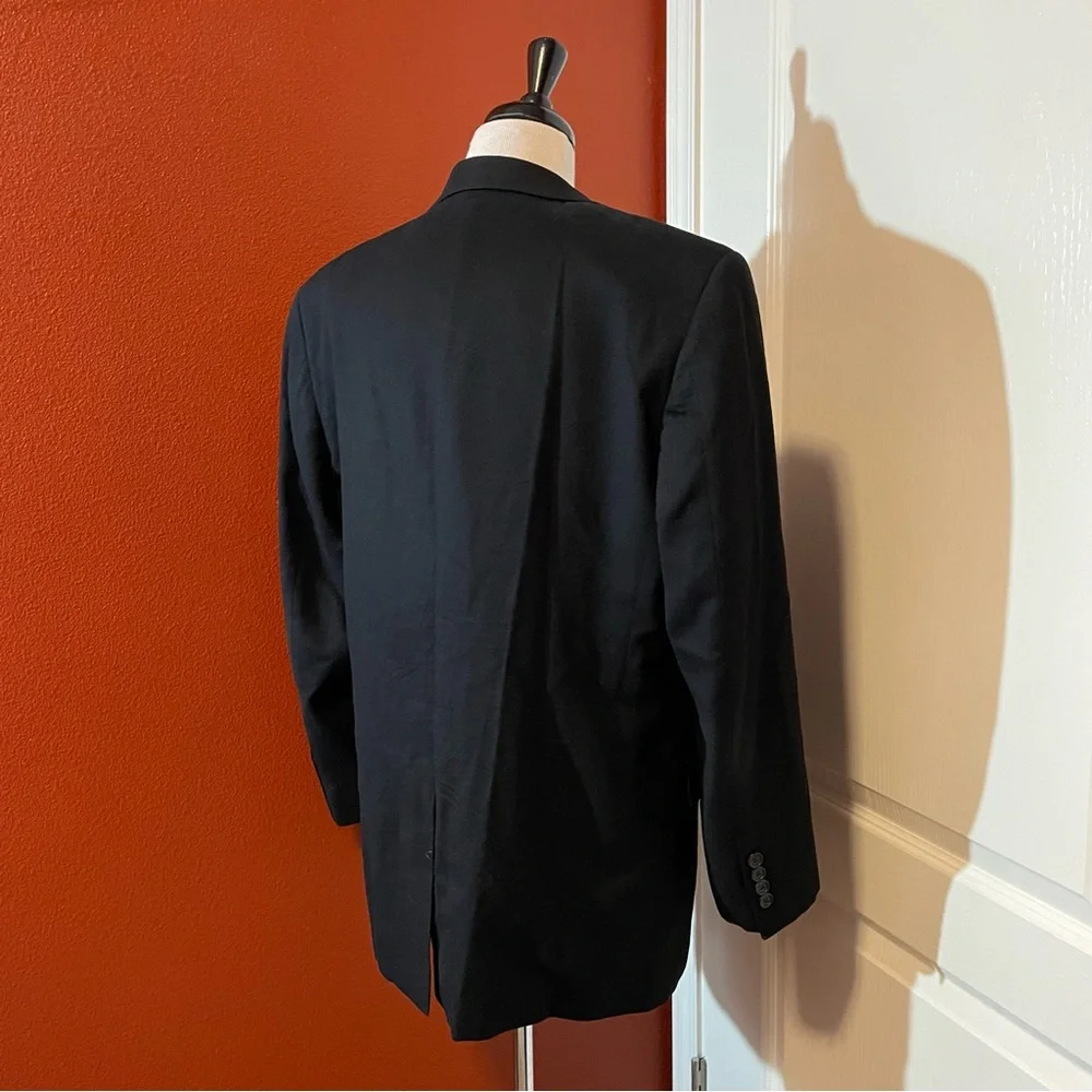 Brooks Brothers Men’s 100%‎ Loro Piana Italian Black Cashmere Blazer Sport Coat